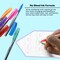 BAZIC GeLuxe 6 Glitter Colors Gel Pens, 1.0 mm Medium, Smooth Gel Ink